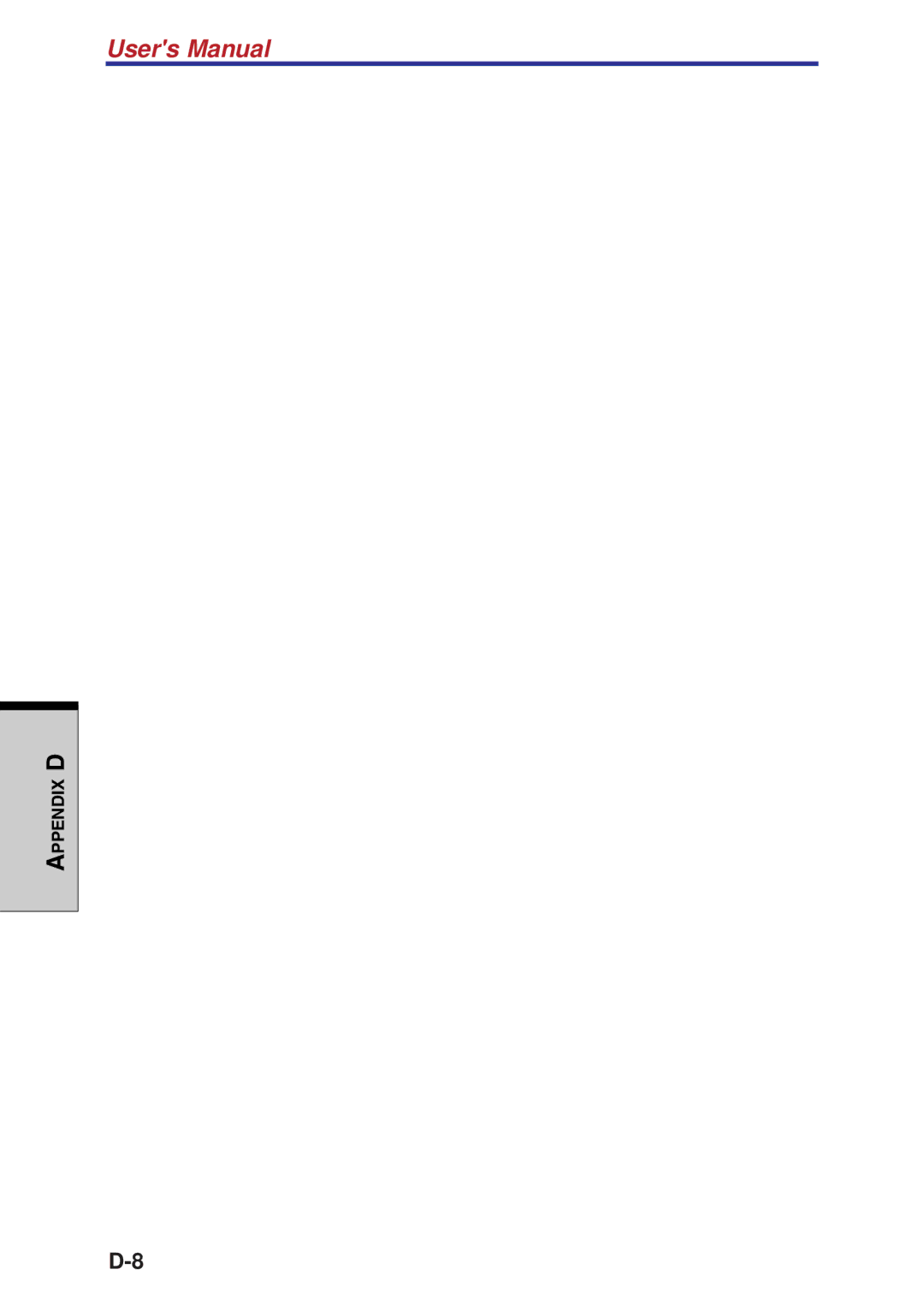 Toshiba A40 Series manual Appendix D 