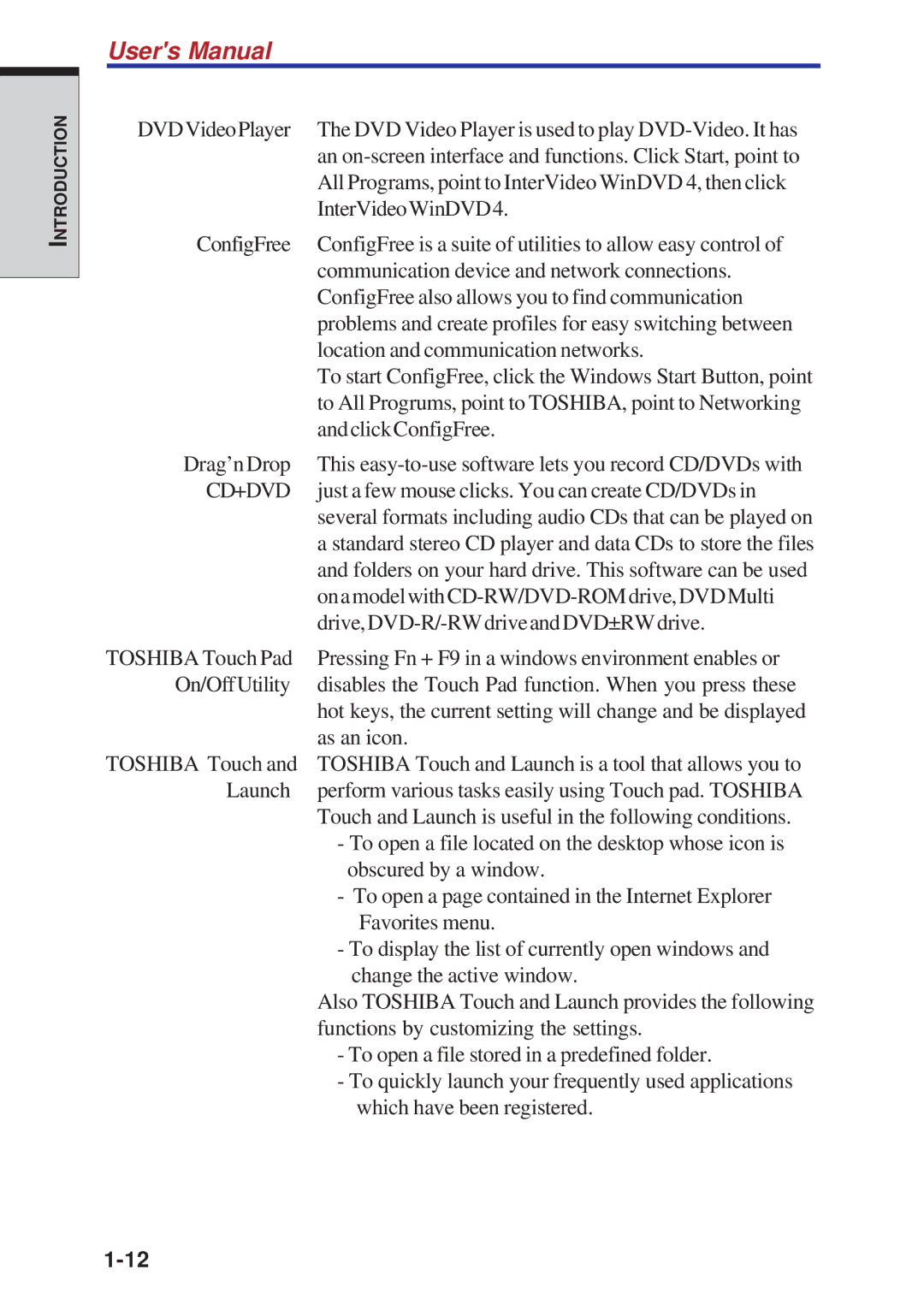 Toshiba A40 Series manual Cd+Dvd 