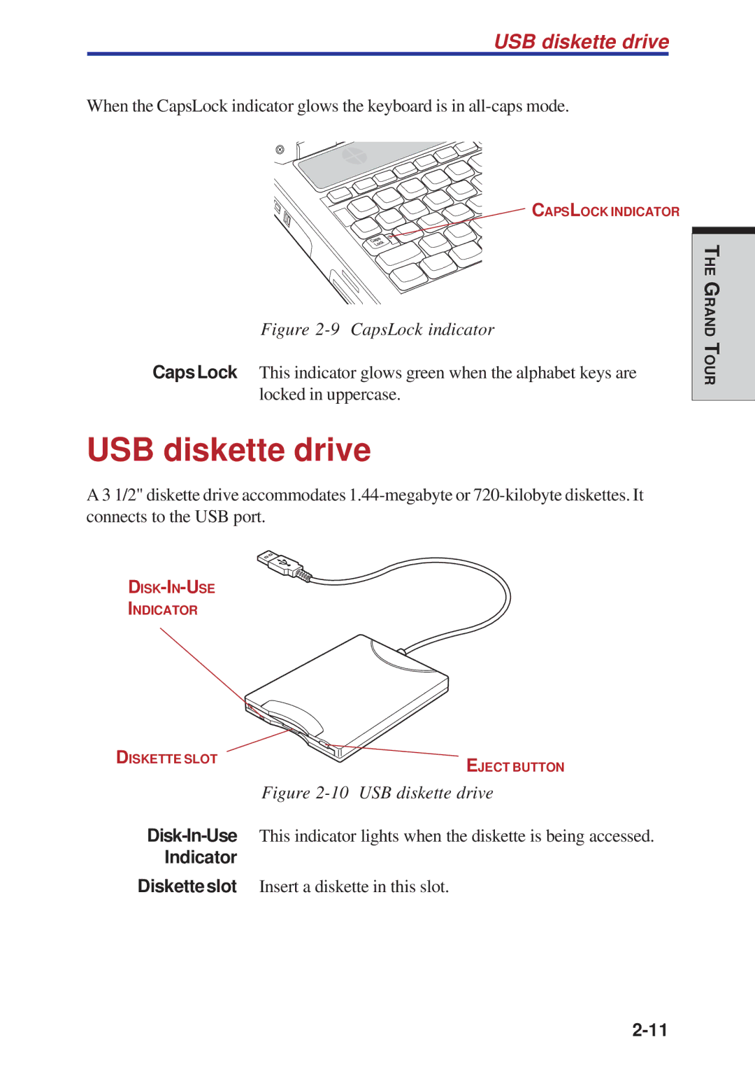 Toshiba A40 Series manual USB diskette drive 