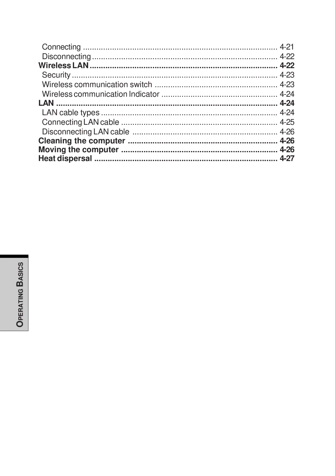 Toshiba A40 Series manual Connecting Disconnecting 