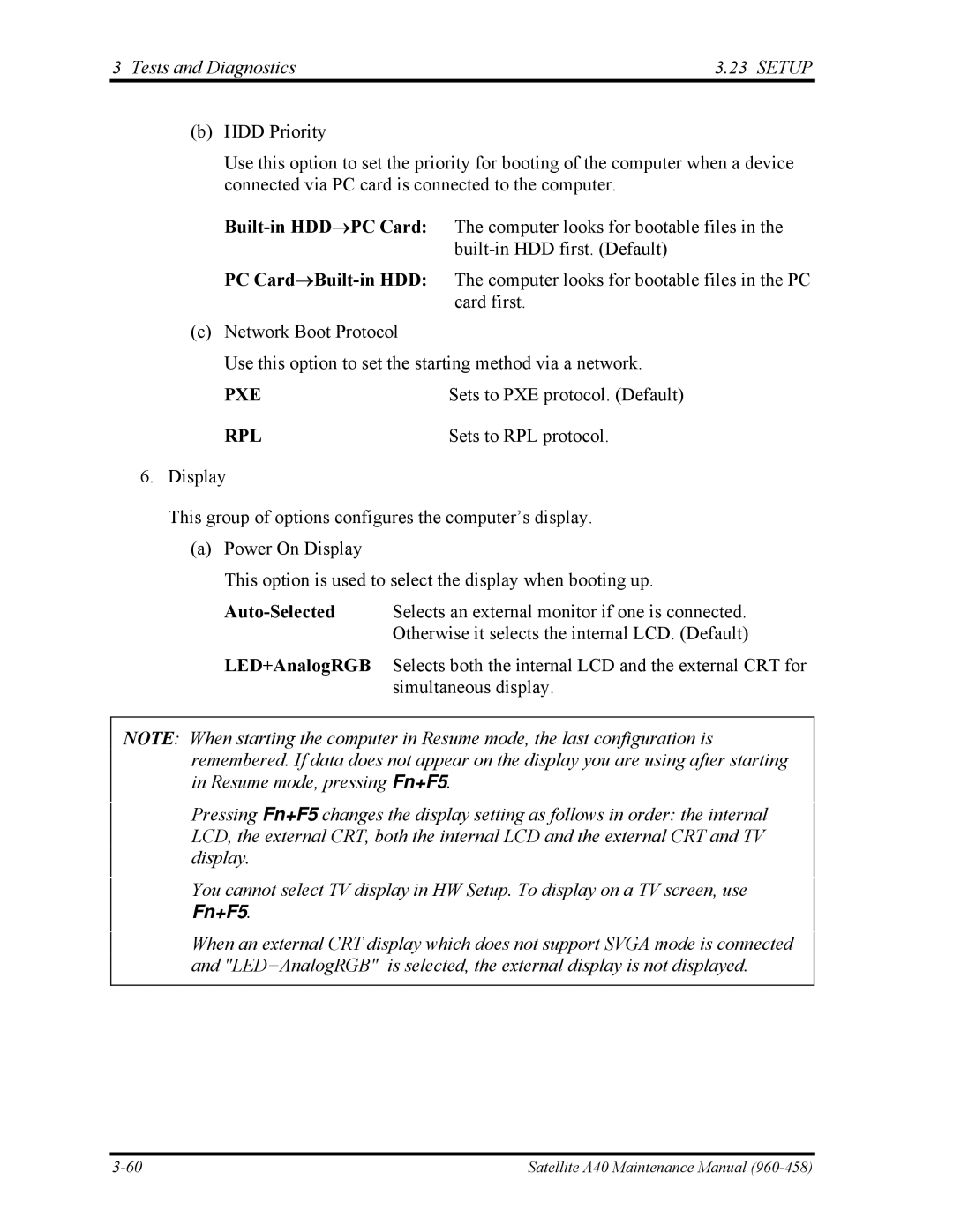 Toshiba A40 manual Pxe 