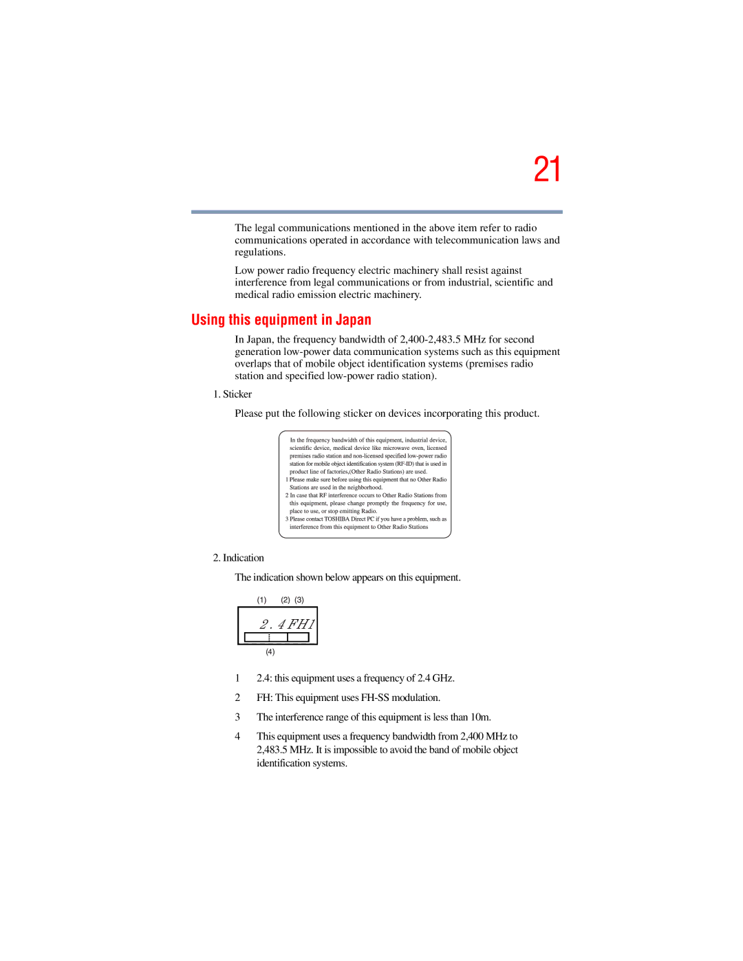 Toshiba A45 Series manual FH1 