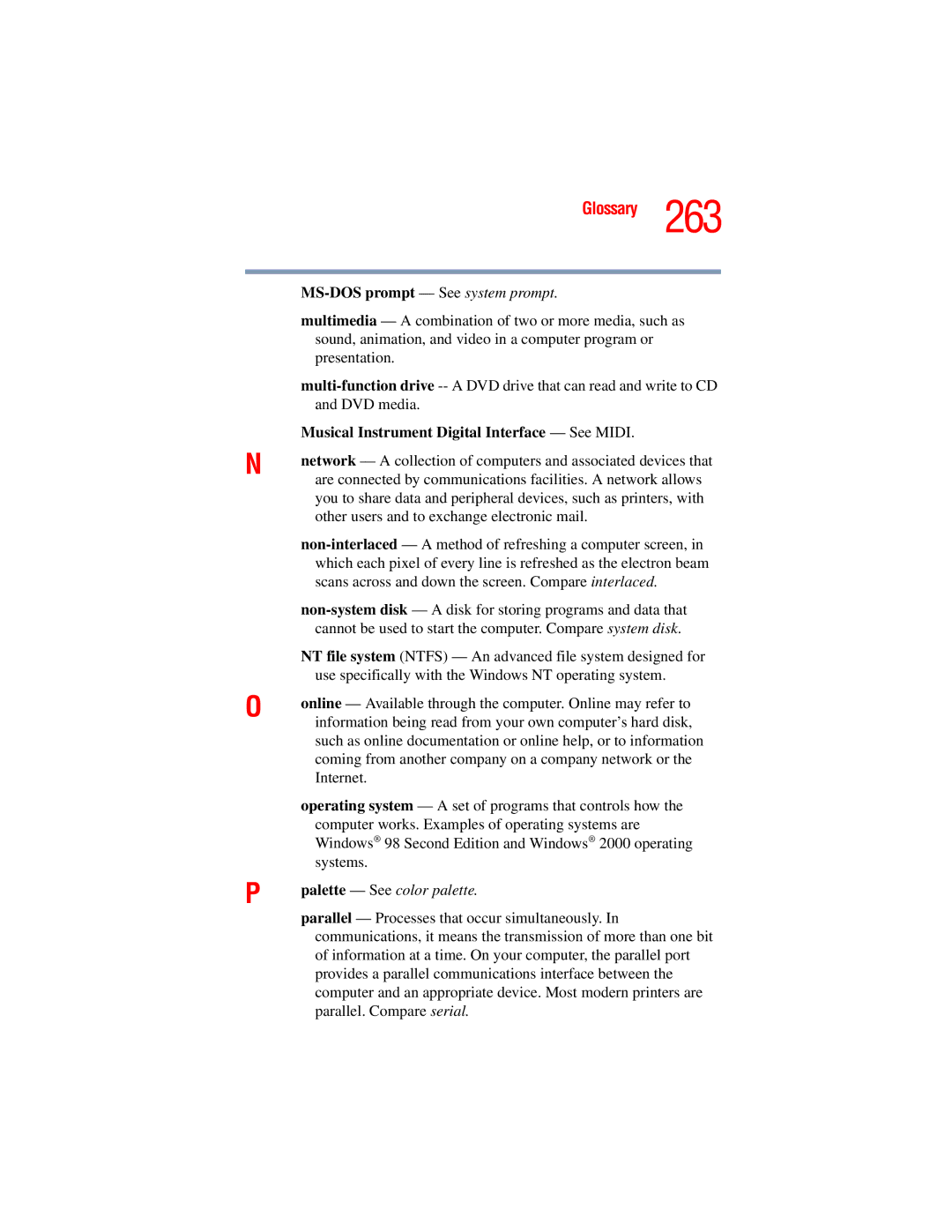 Toshiba A45 Series manual MS-DOS prompt See system prompt 