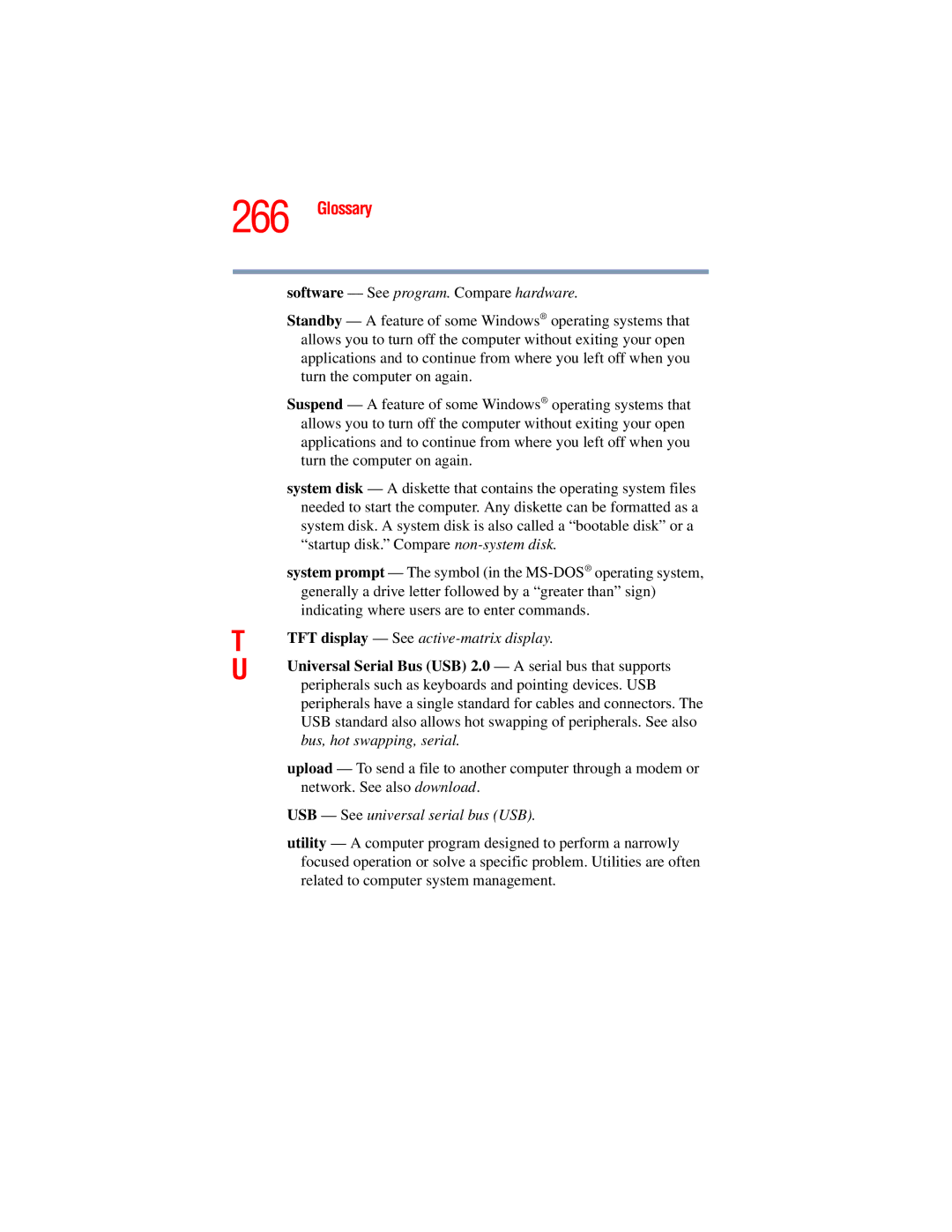 Toshiba A45 Series manual TFT display See active-matrix display 