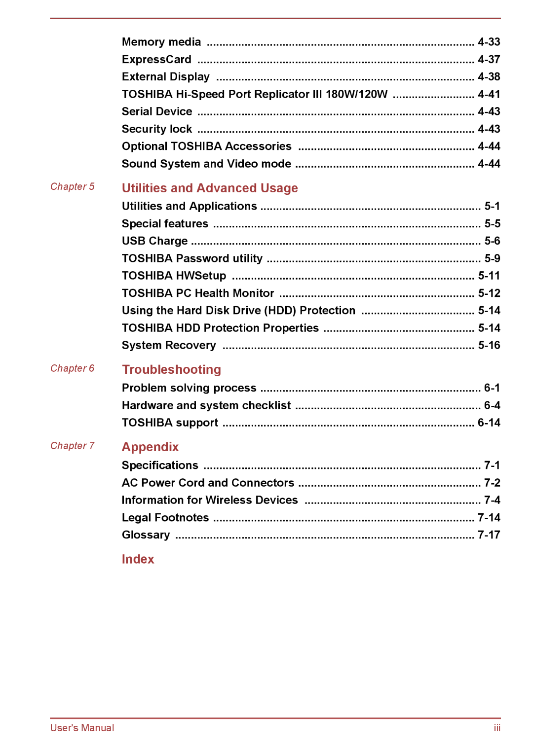 Toshiba A50-A manual Troubleshooting 