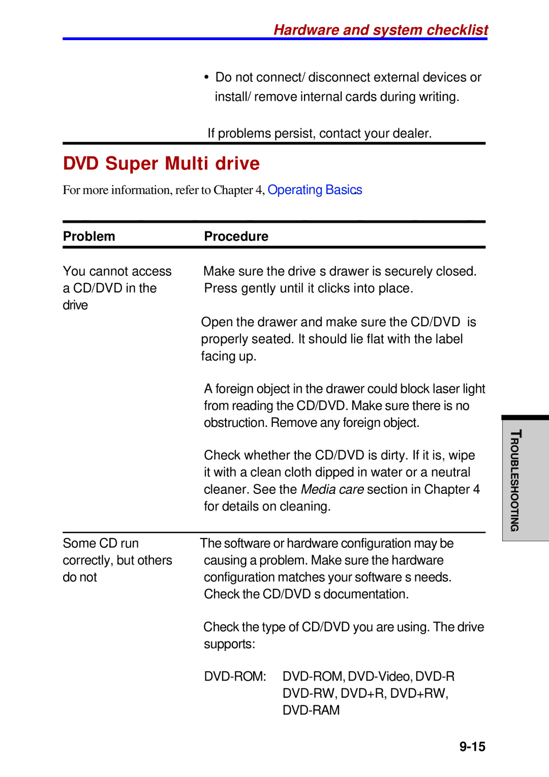 Toshiba A60 user manual Dvd-Ram 