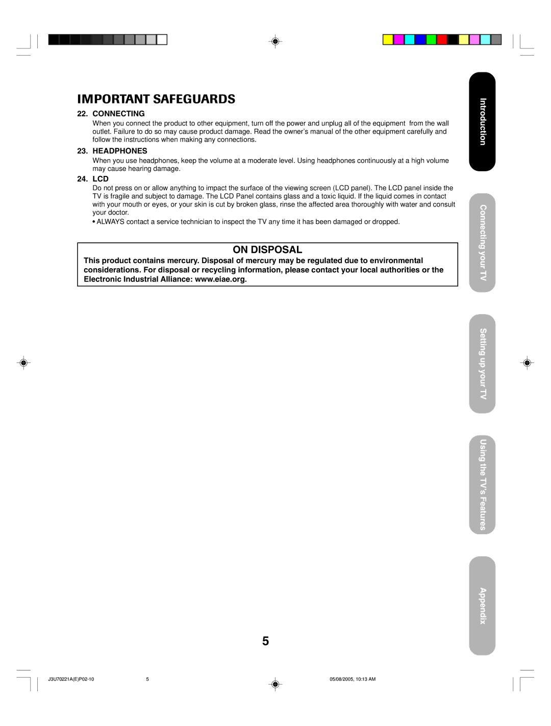 Toshiba AM40 appendix Connecting Headphones, Lcd 