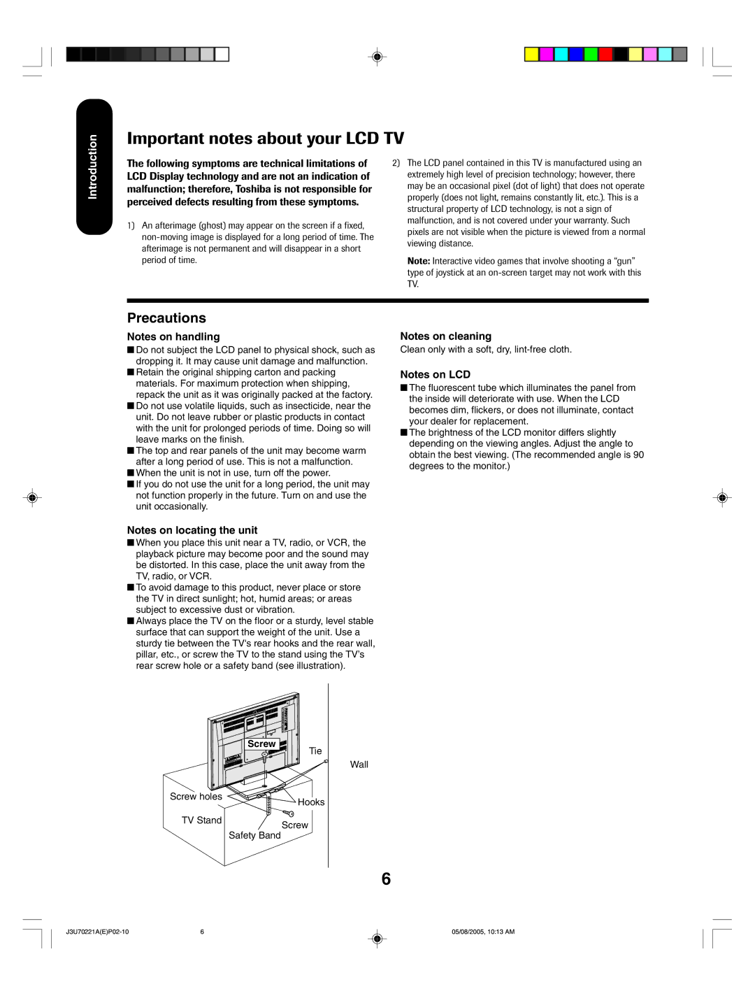 Toshiba AM40 appendix Precautions, Screw 