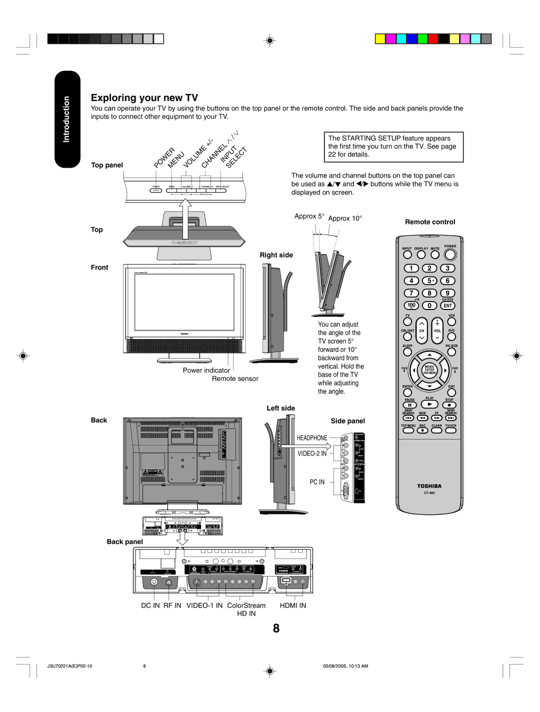 Toshiba AM40 appendix Exploring your new TV 