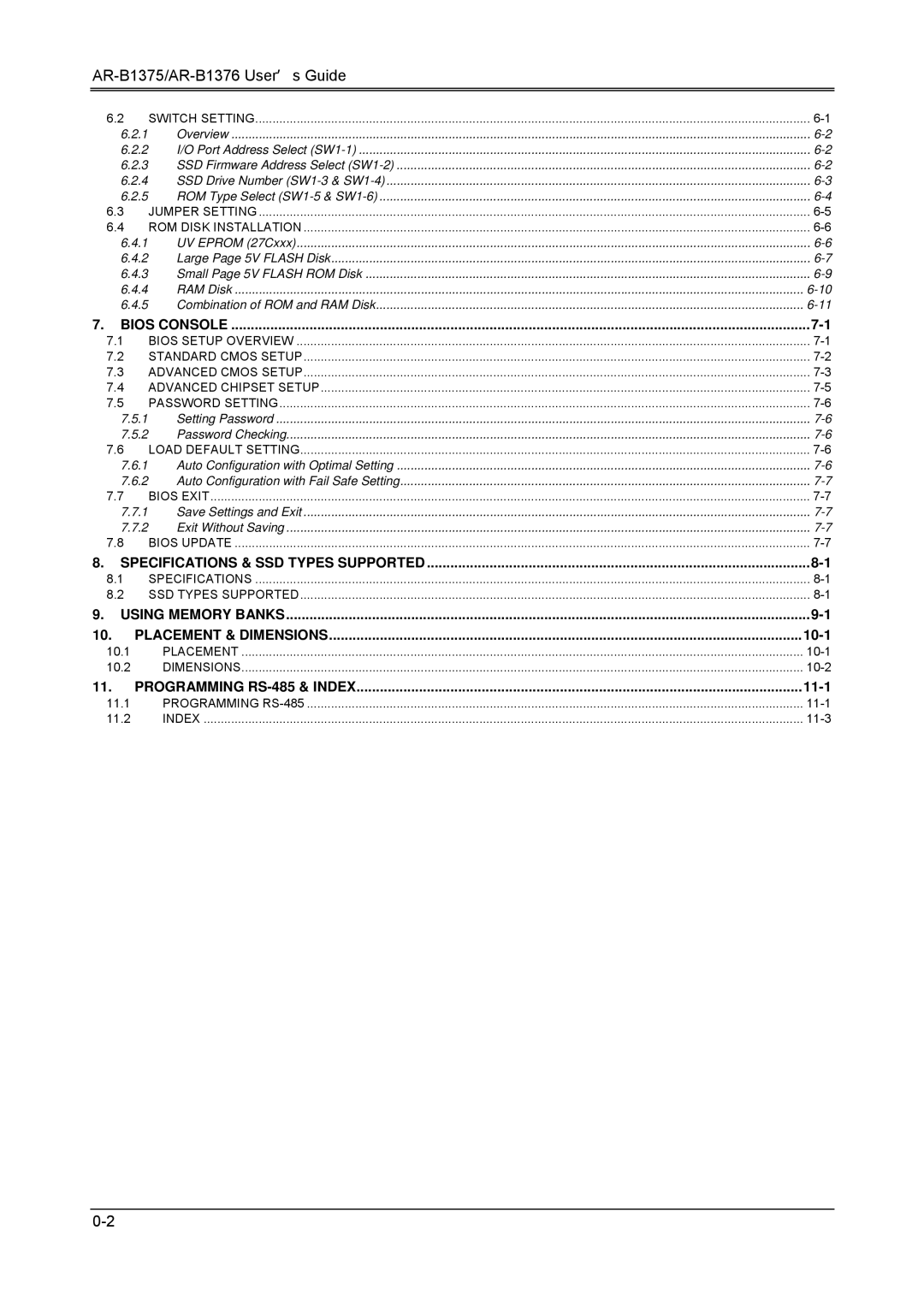 Toshiba AR-B1375, AR-B1376 Bios Console, Specifications & SSD Types Supported, Using Memory Banks Placement & Dimensions 