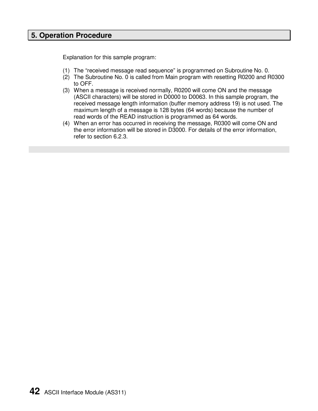 Toshiba AS311 user manual Operation Procedure 