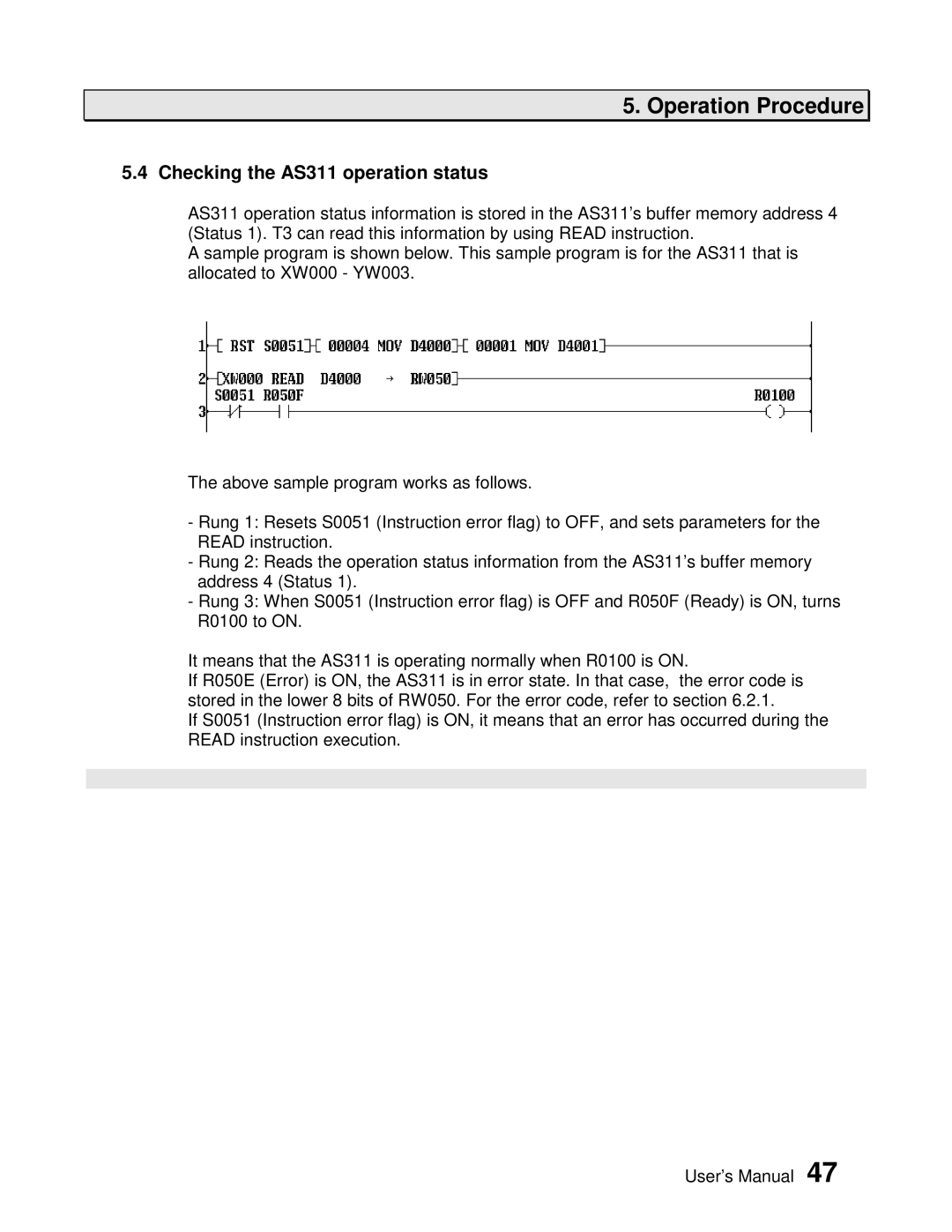 Toshiba user manual Checking the AS311 operation status 