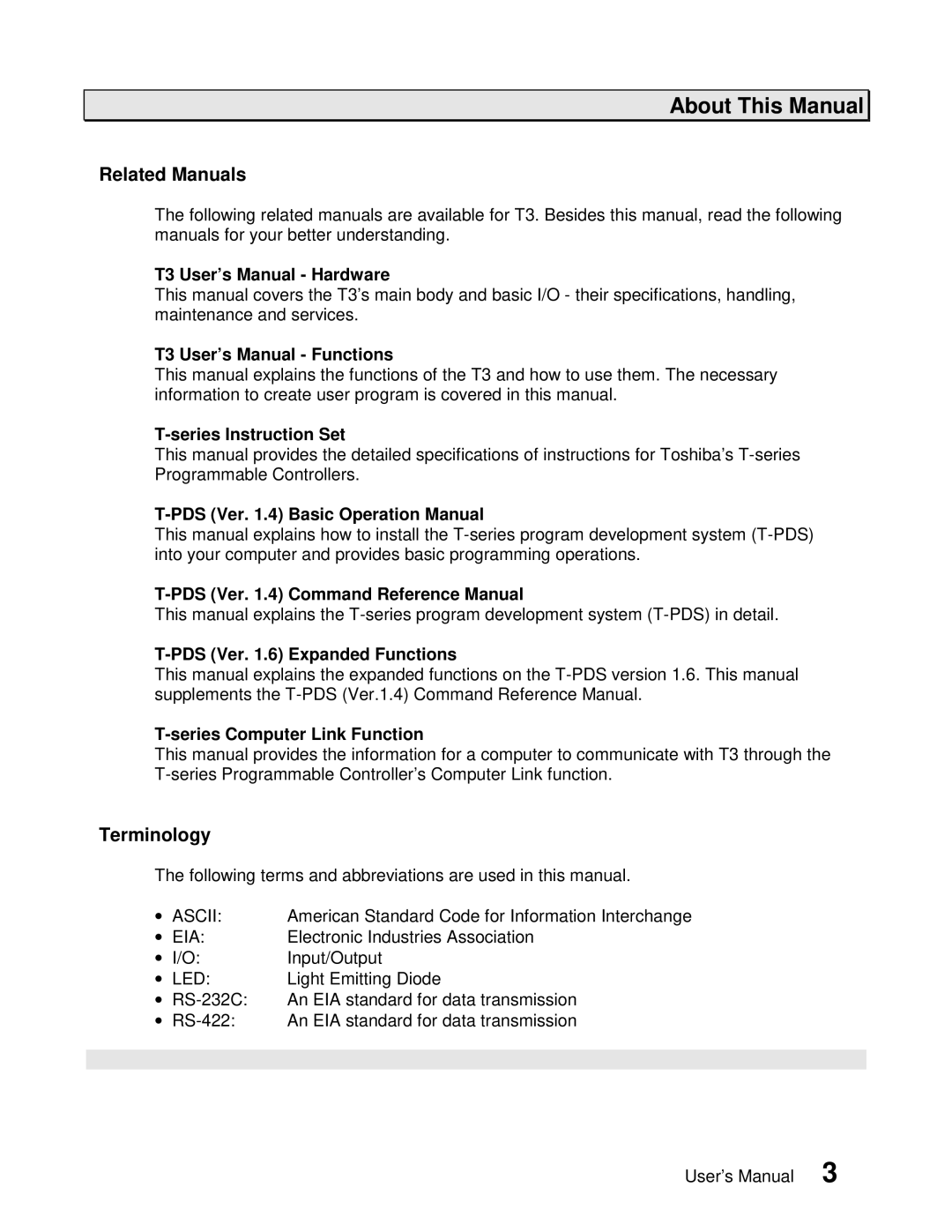 Toshiba AS311 user manual Related Manuals, Terminology 