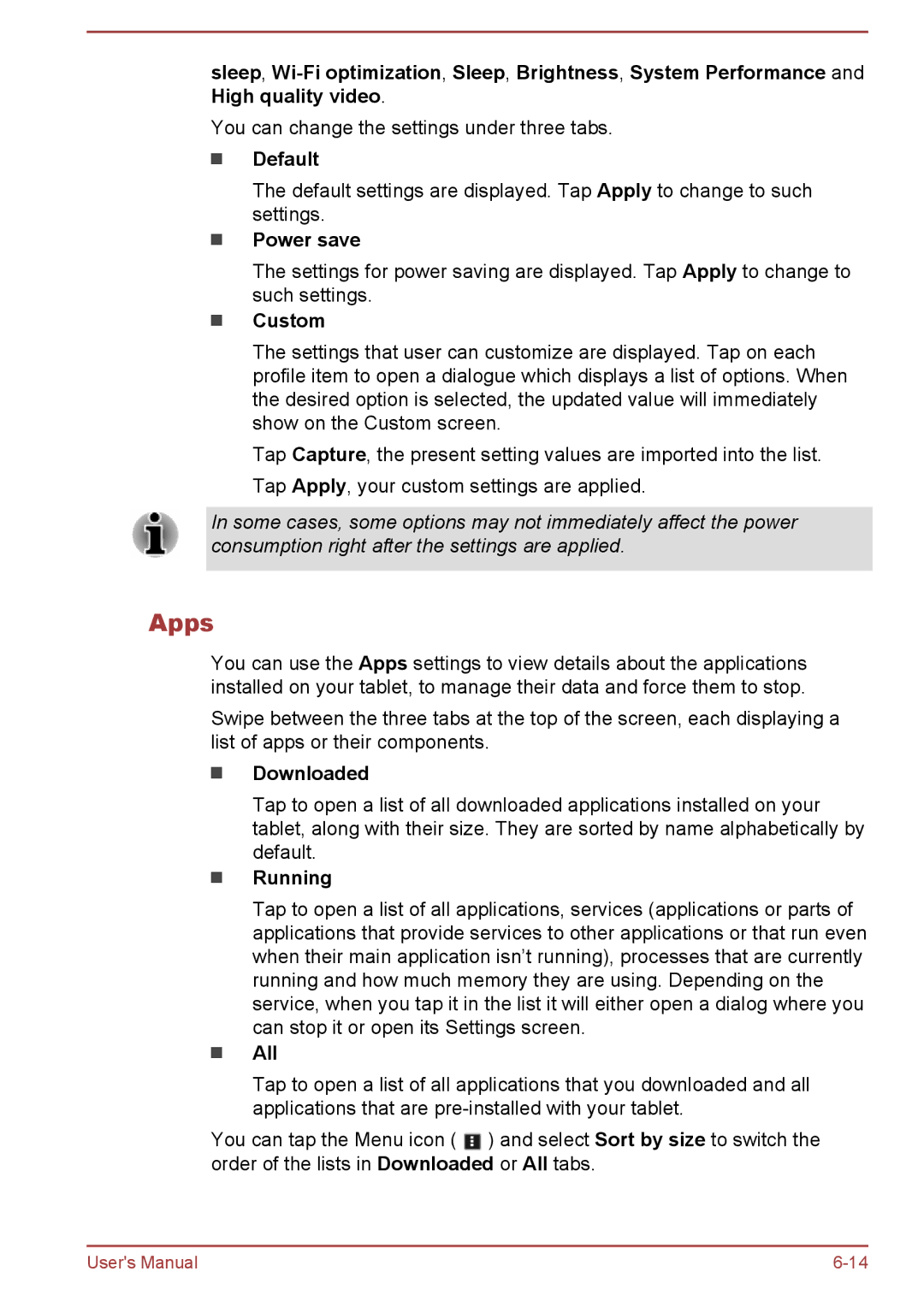 Toshiba AT10-A user manual Apps 