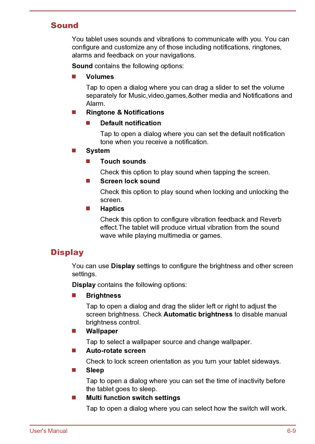 Toshiba AT270 user manual Sound 