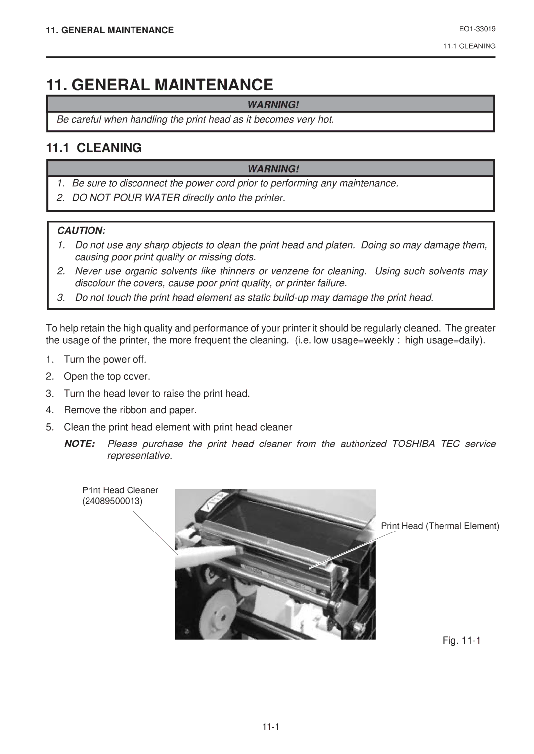 Toshiba B-450-HS-QQ owner manual General Maintenance, Cleaning 