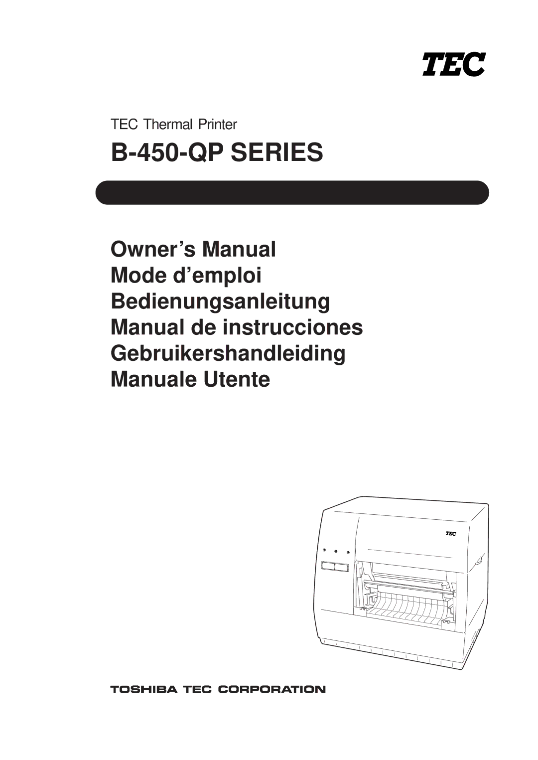 Toshiba B-450-QP SERIES owner manual QP Series 