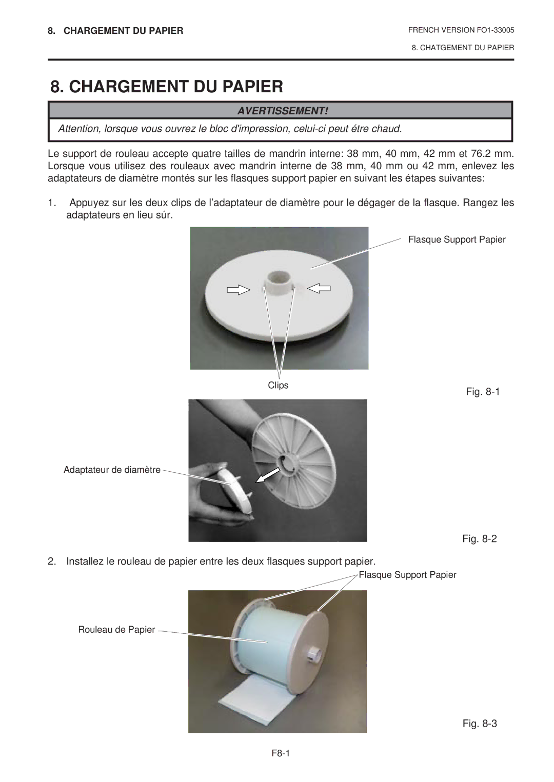 Toshiba B-450-QP SERIES owner manual Chargement DU Papier 