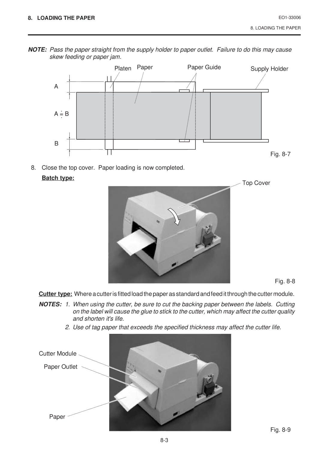 Toshiba B-450-QQ Series owner manual Batch type 