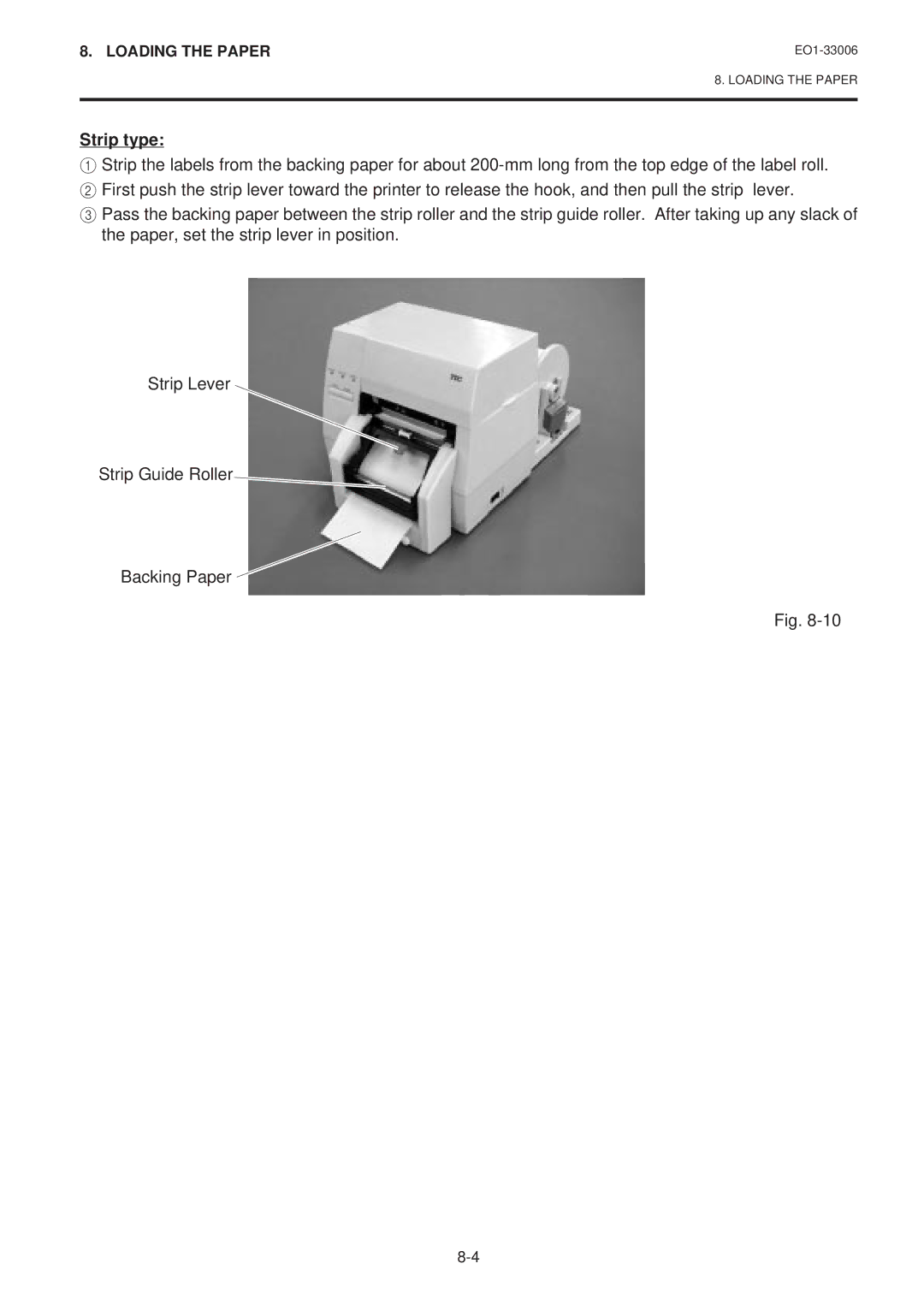 Toshiba B-450-QQ Series owner manual Strip type 