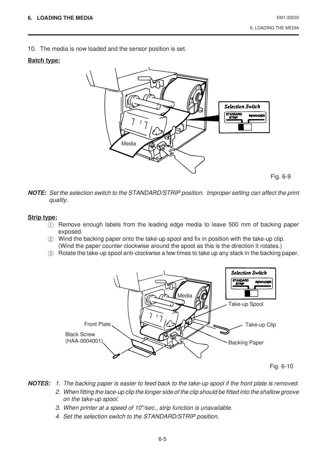 Toshiba B-470-QQ Series owner manual Batch type, Strip type 