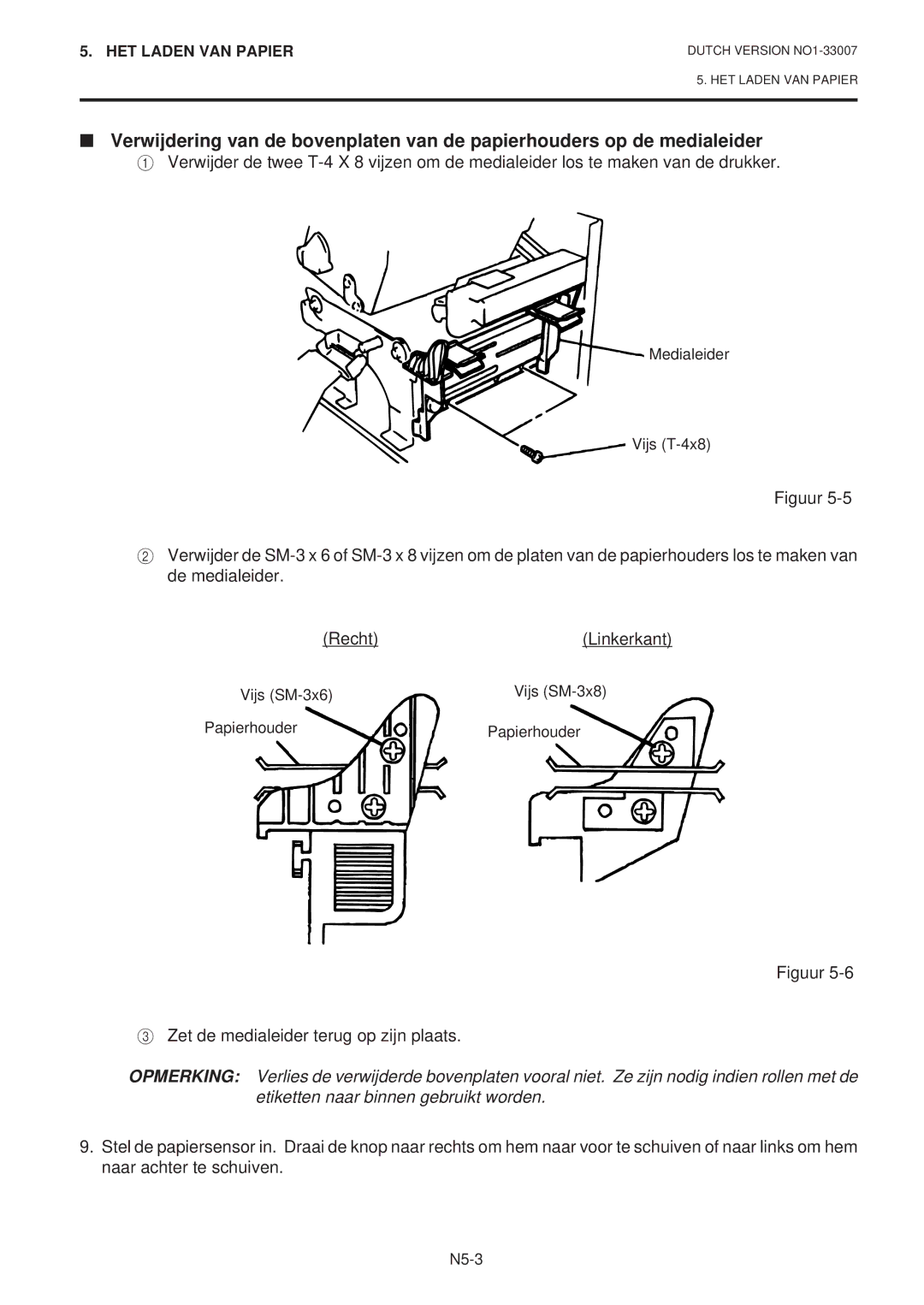 Toshiba B-480-QP SERIES owner manual Figuur Zet de medialeider terug op zijn plaats 