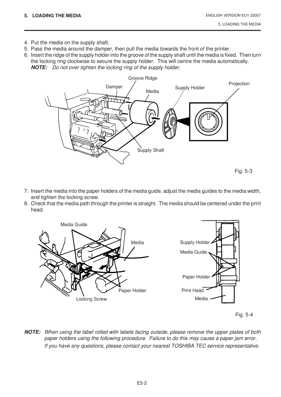 Toshiba B-480-QP SERIES owner manual Groove Ridge 