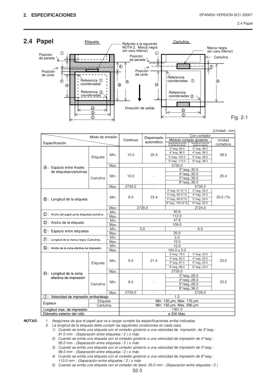 Toshiba B-480-QP SERIES owner manual Papel, Cartulina 