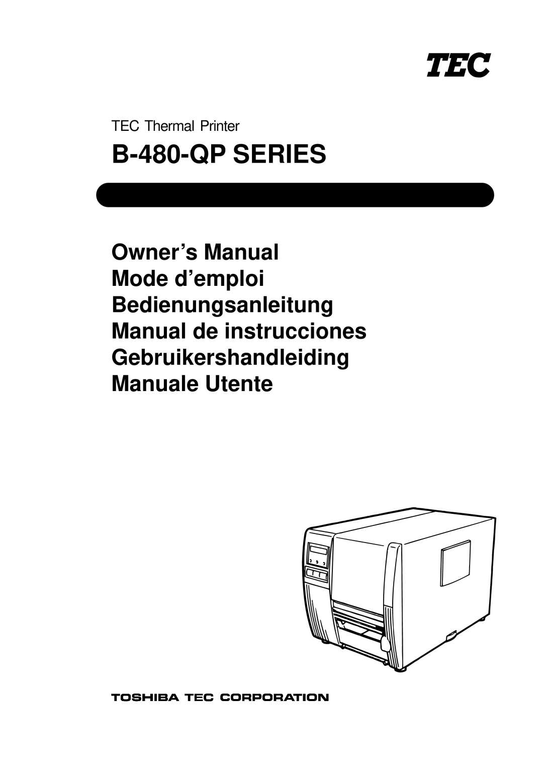 Toshiba B-480-QP owner manual QP Series 