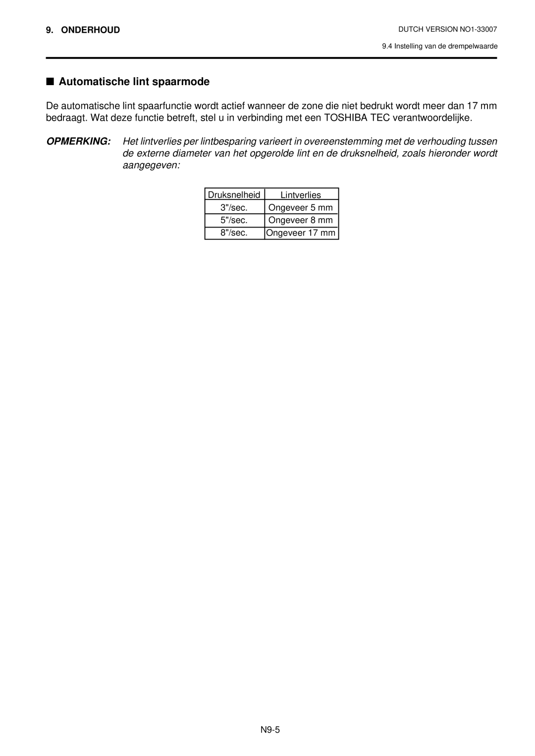 Toshiba B-480-QP owner manual Automatische lint spaarmode 