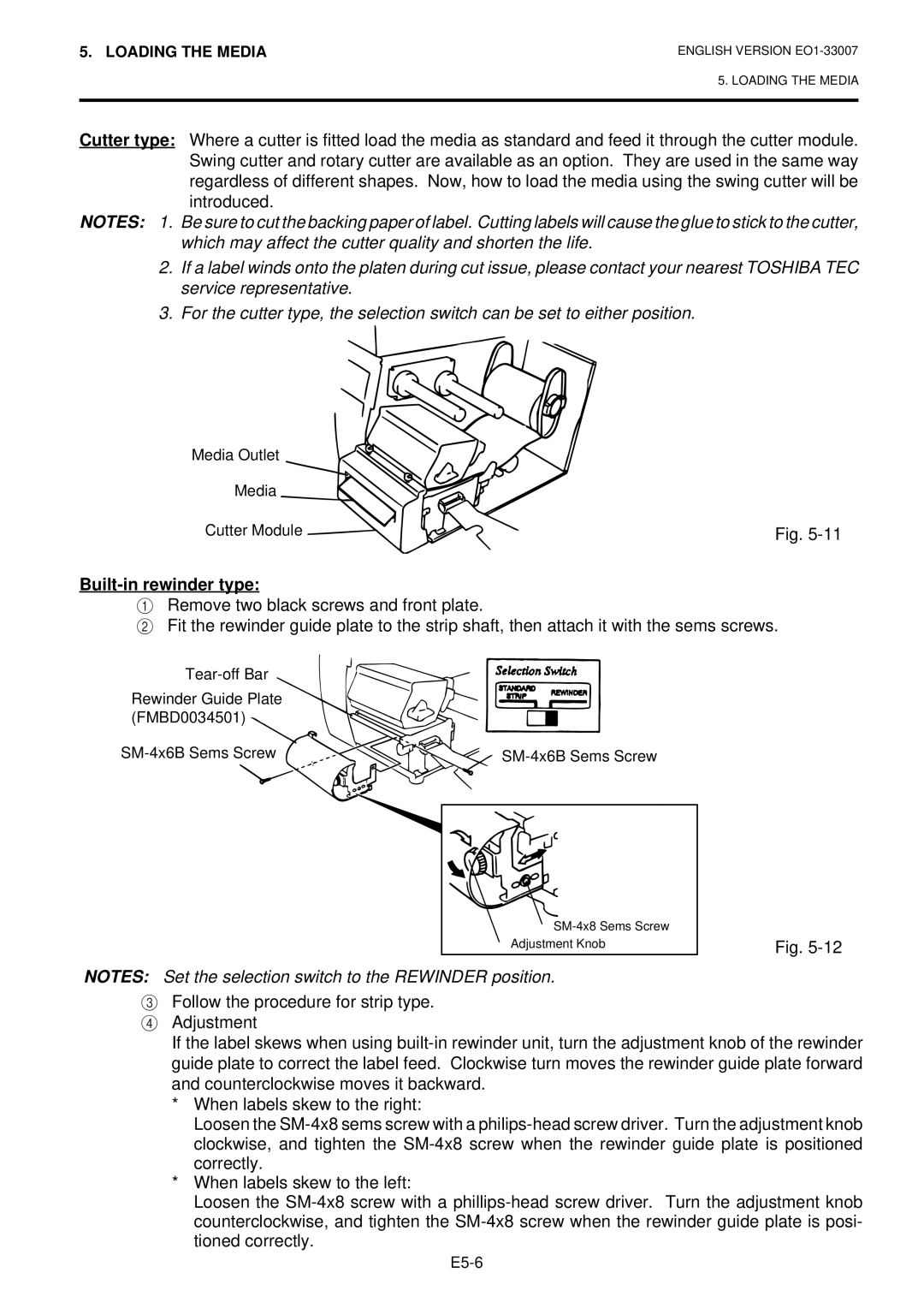 Toshiba B-480-QP owner manual Built-in rewinder type 