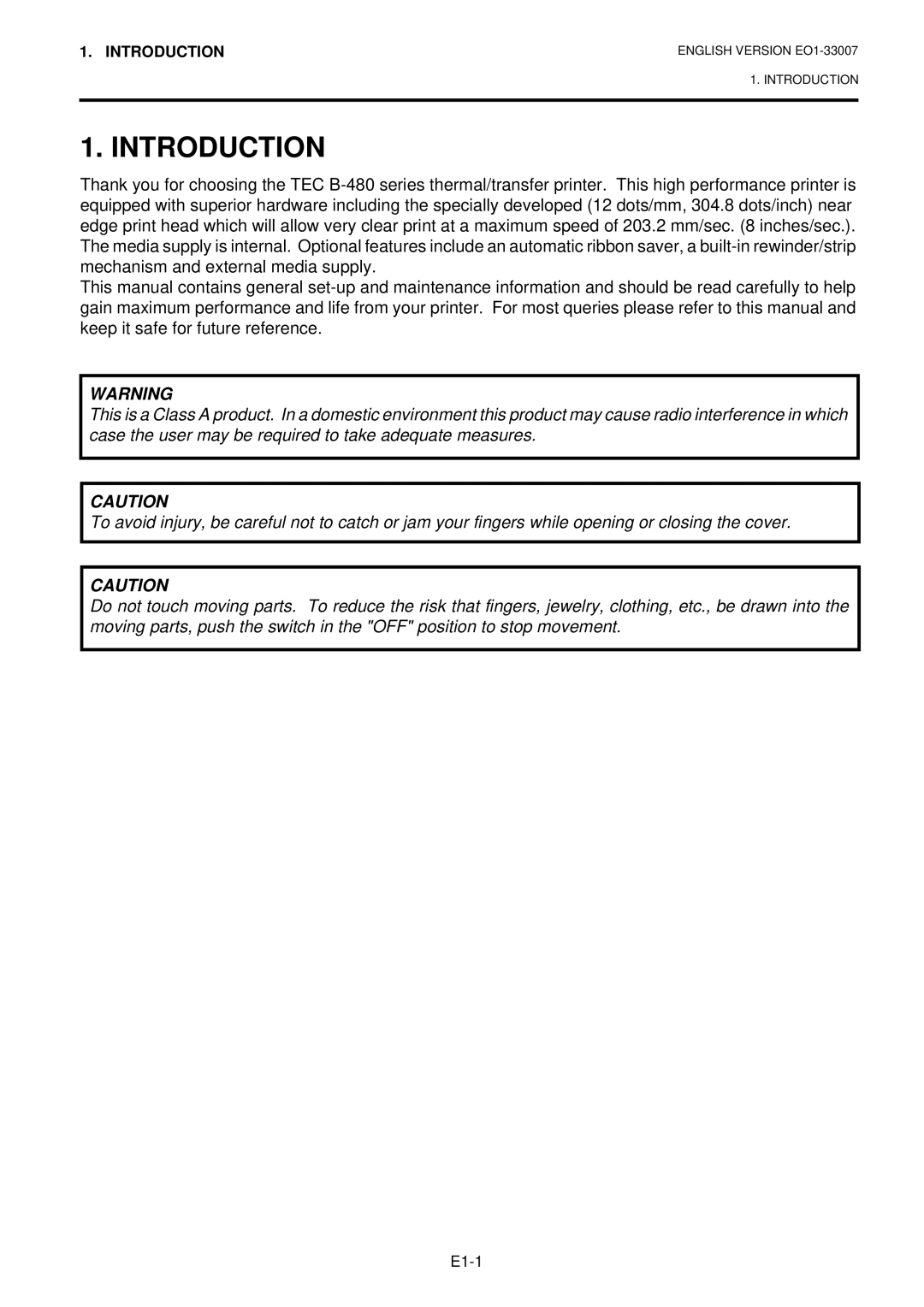 Toshiba B-480-QP owner manual Introduction 