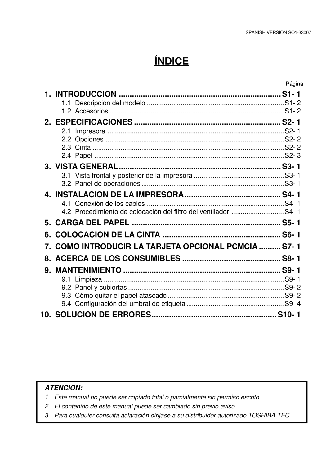 Toshiba B-480-QP owner manual Índice, Vista General 