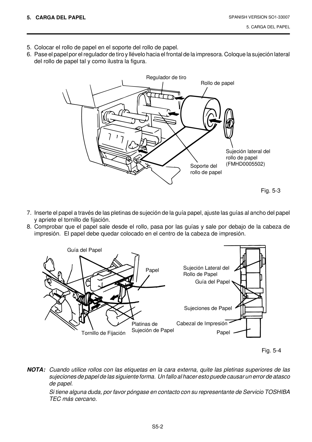 Toshiba B-480-QP owner manual S5-2 