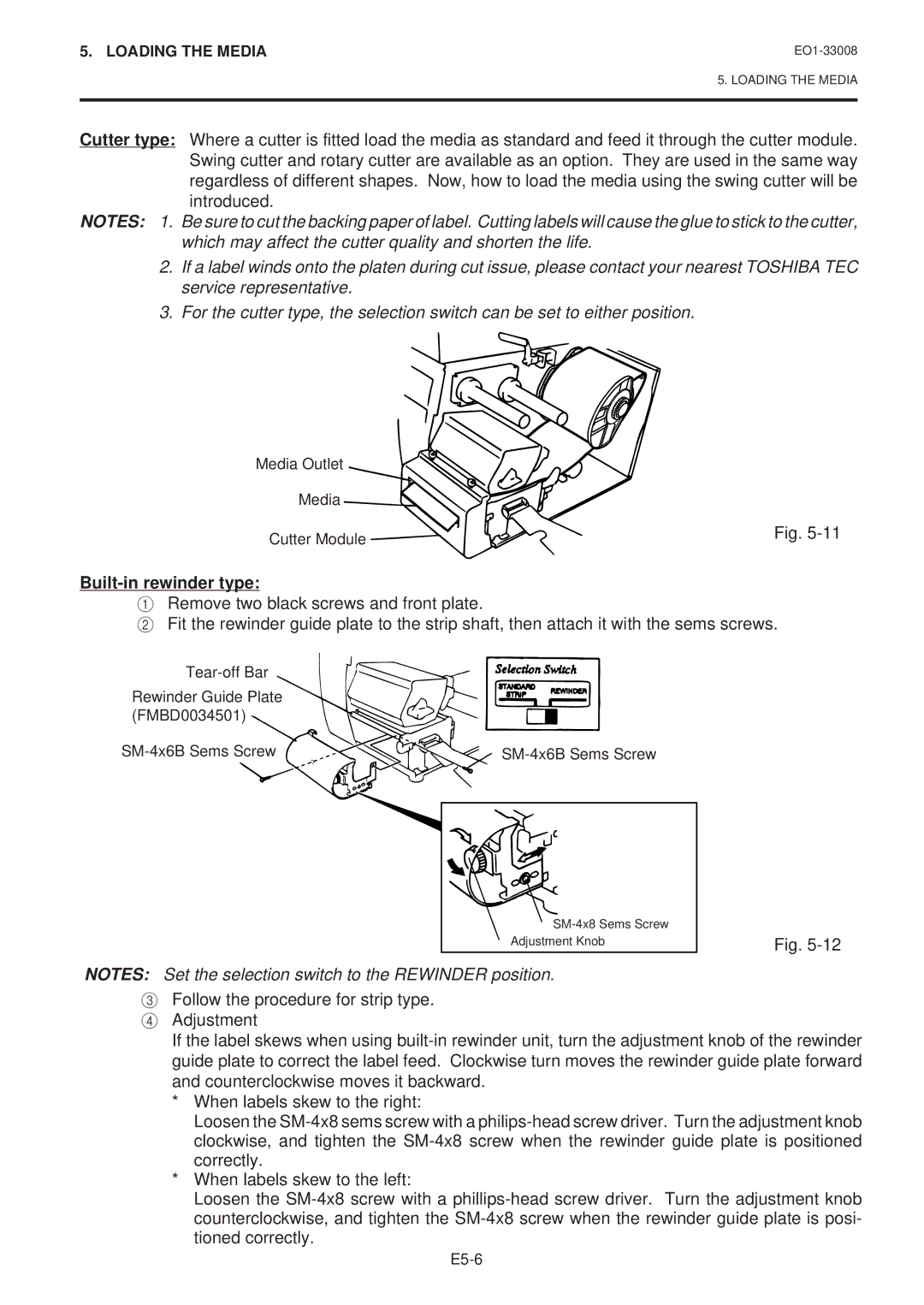 Toshiba B-480-QQ owner manual Built-in rewinder type 