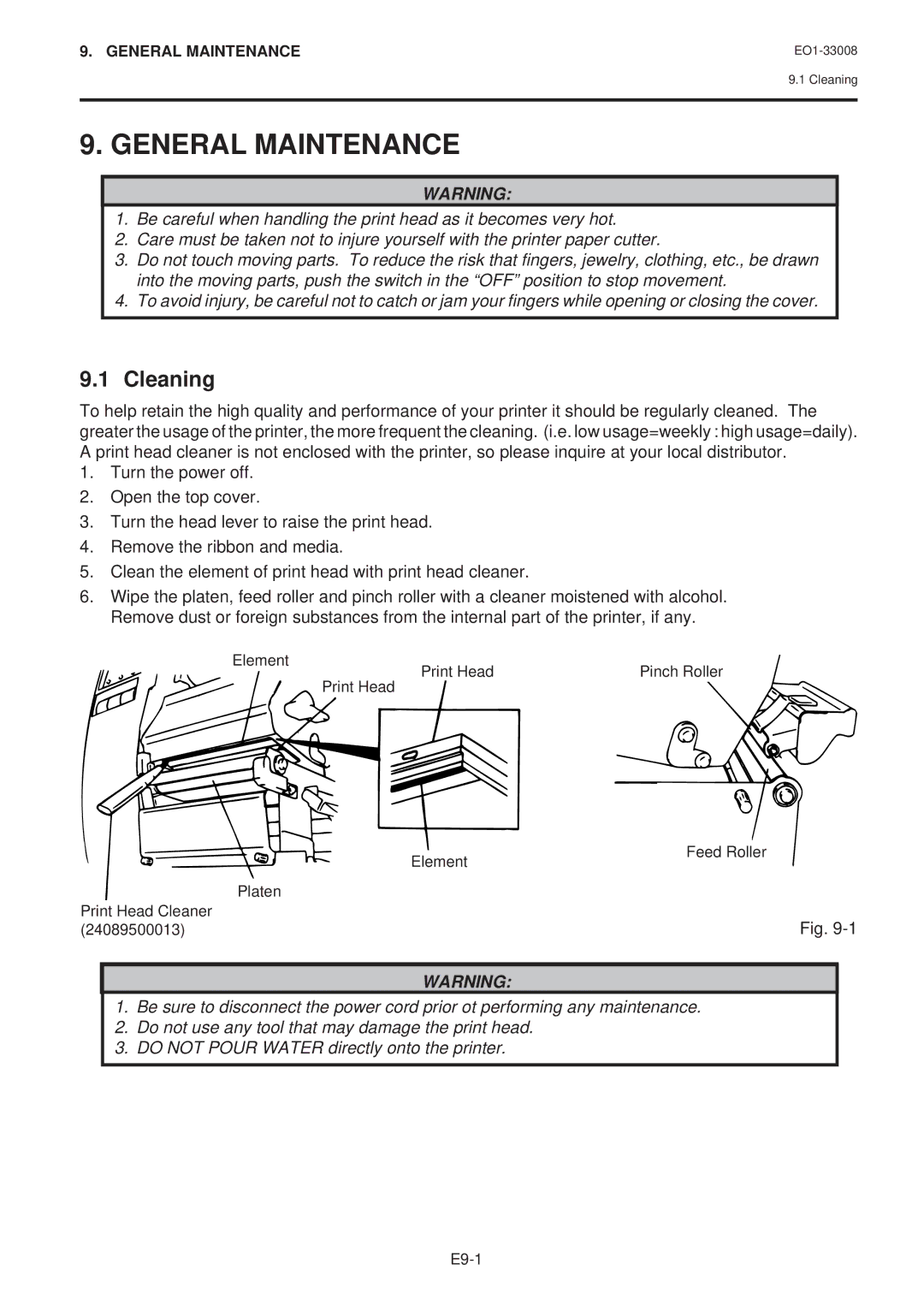 Toshiba B-480-QQ owner manual General Maintenance, Cleaning 