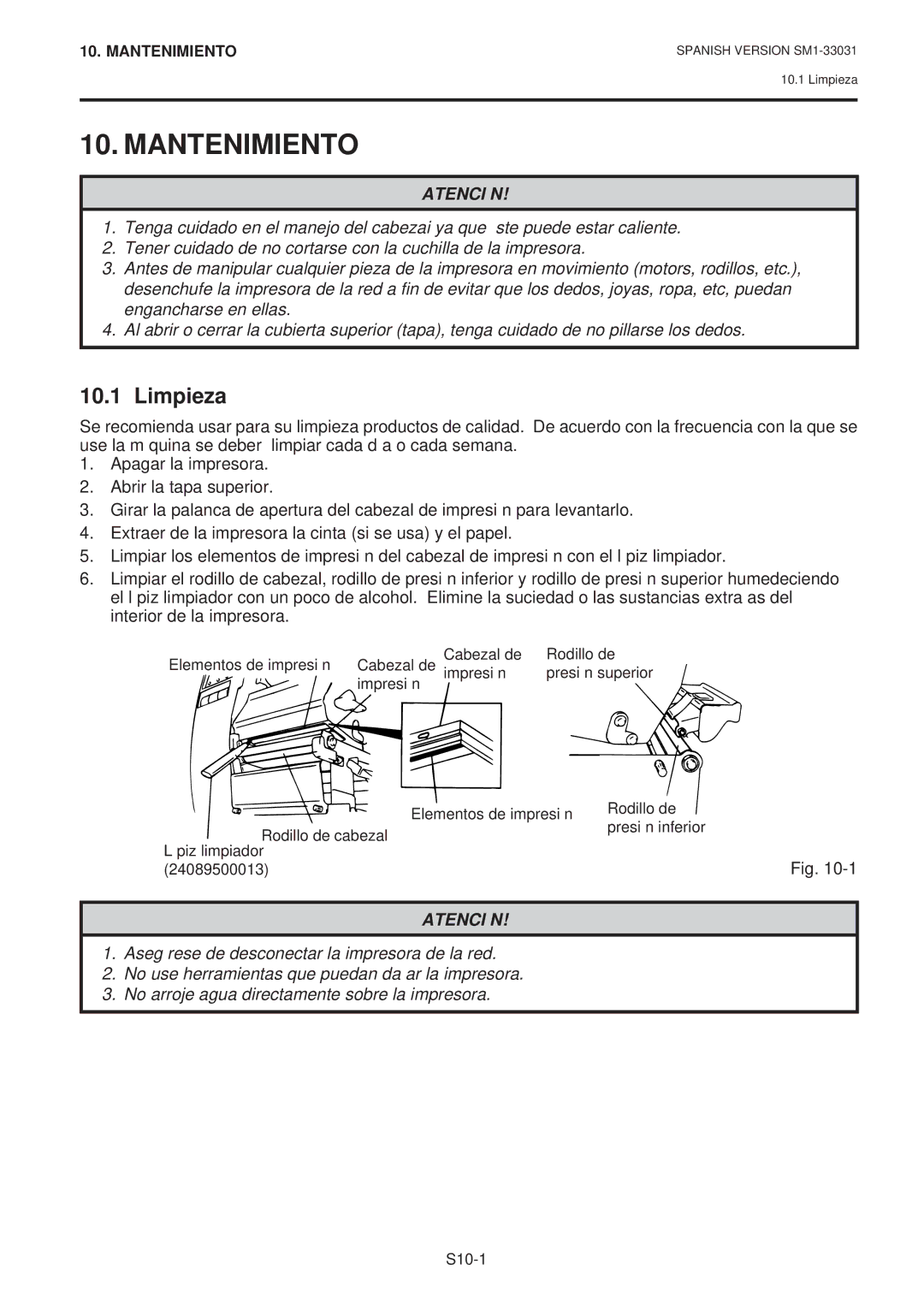 Toshiba B-570-QP Series owner manual Mantenimiento, Limpieza 