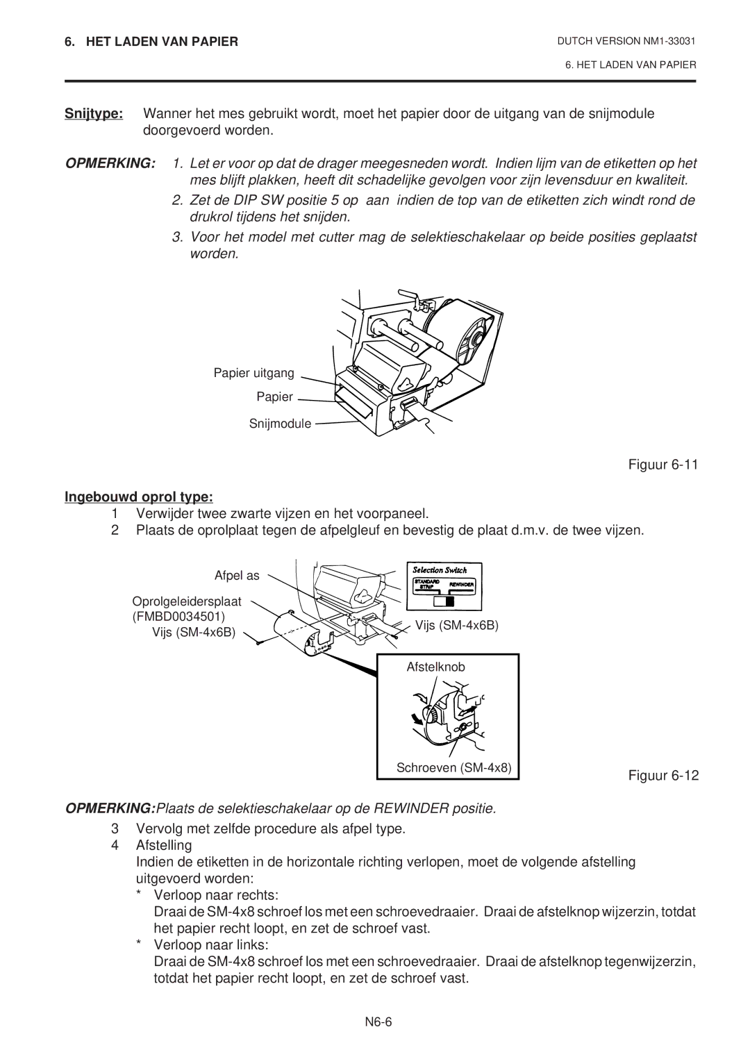 Toshiba B-570-QP Series owner manual Ingebouwd oprol type 