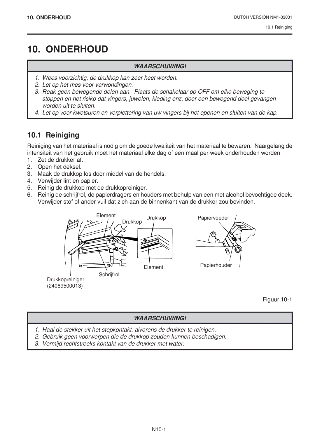 Toshiba B-570-QP Series owner manual Onderhoud, Reiniging 