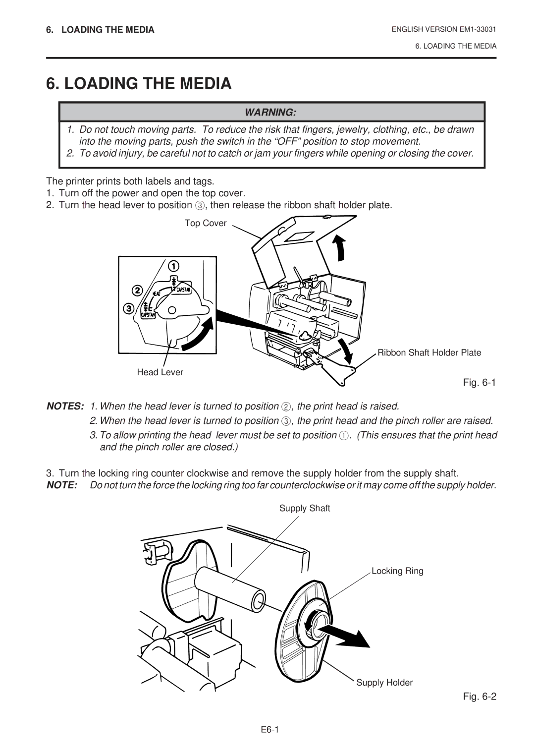 Toshiba B-570-QP Series owner manual Loading the Media 