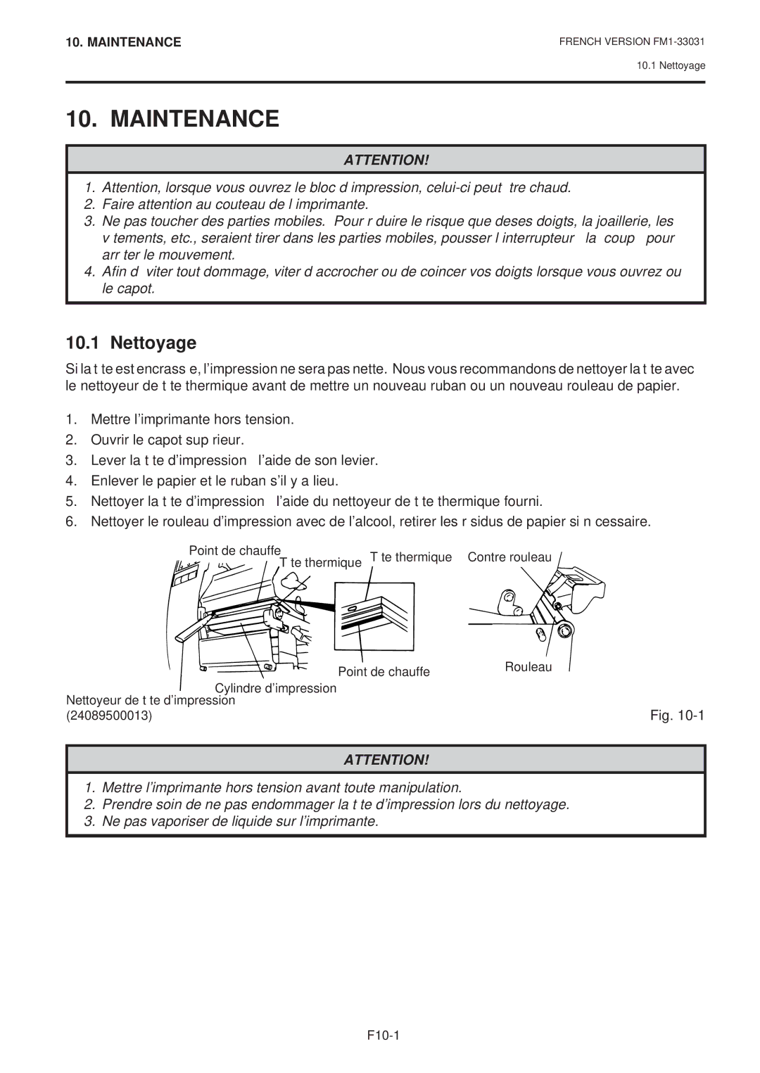 Toshiba B-570-QP Series owner manual Maintenance, Nettoyage 