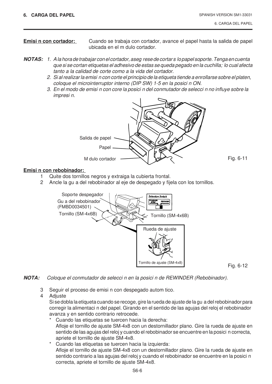 Toshiba B-570-QP Series owner manual Emisión con rebobinador 