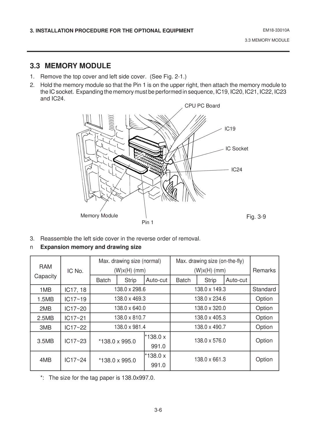 Toshiba B-570 manual Memory Module, Expansion memory and drawing size 