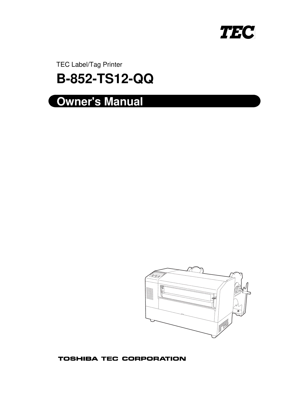 Toshiba B-850 owner manual 852-TS12-QQ 