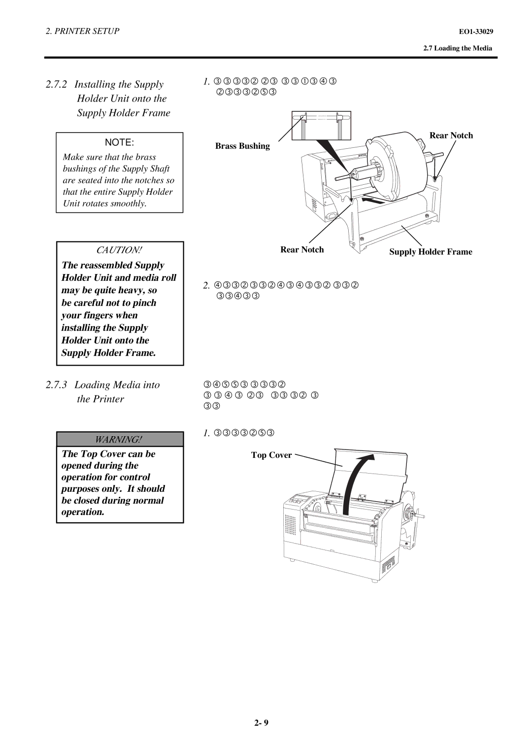 Toshiba B-850 owner manual Loading Media into the Printer 