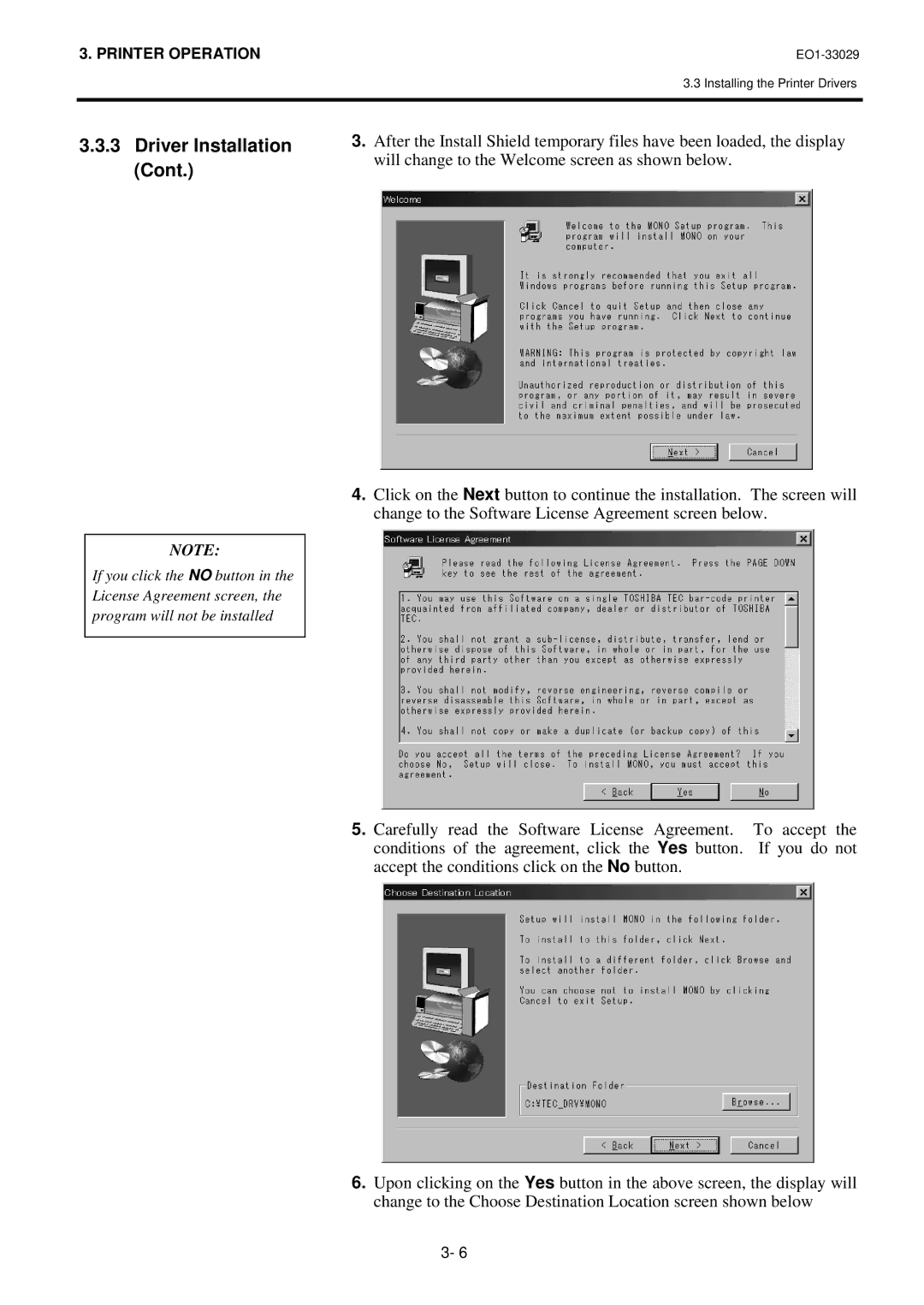 Toshiba B-850 owner manual Cont 