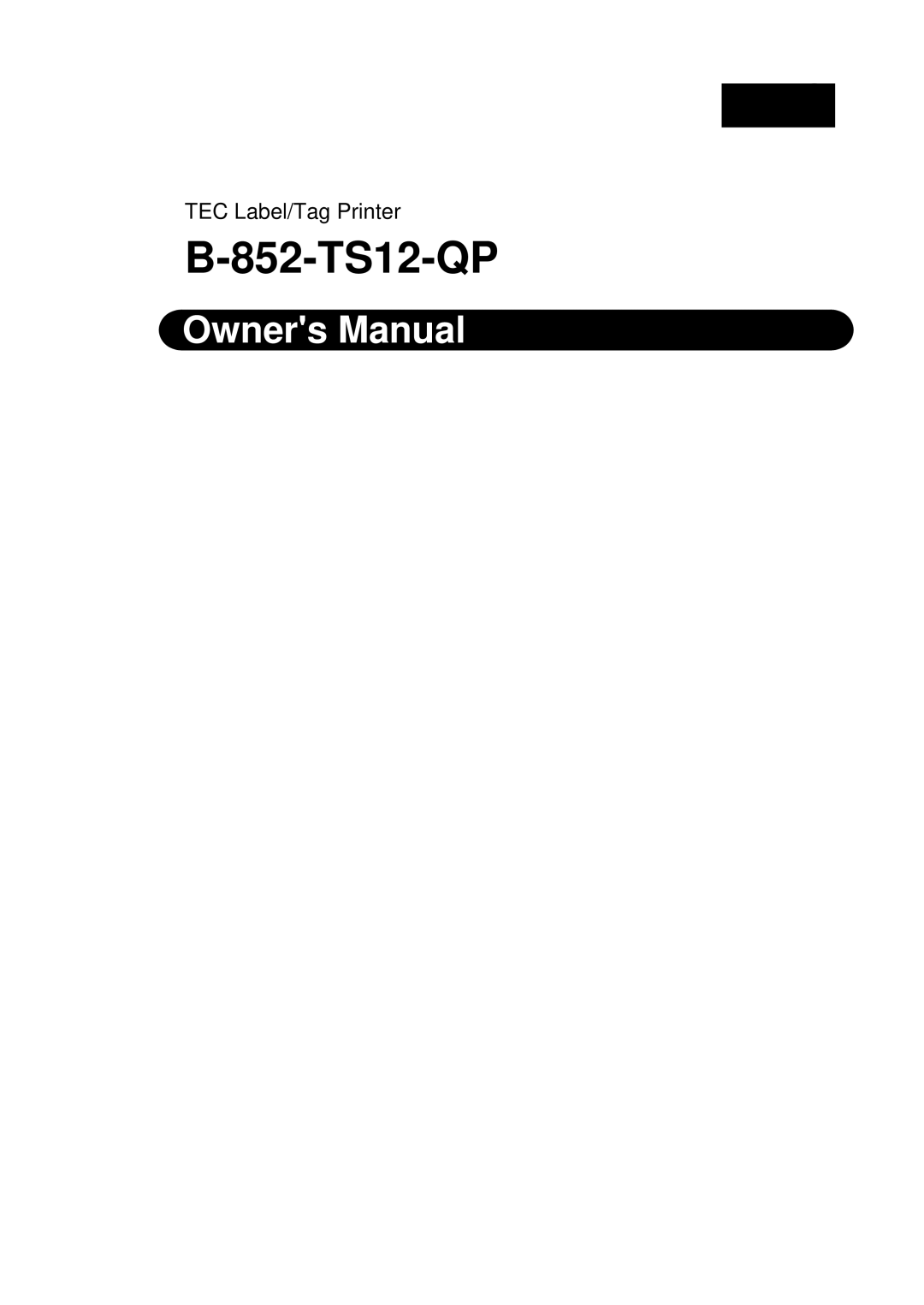 Toshiba B-852-TS12-QP owner manual 