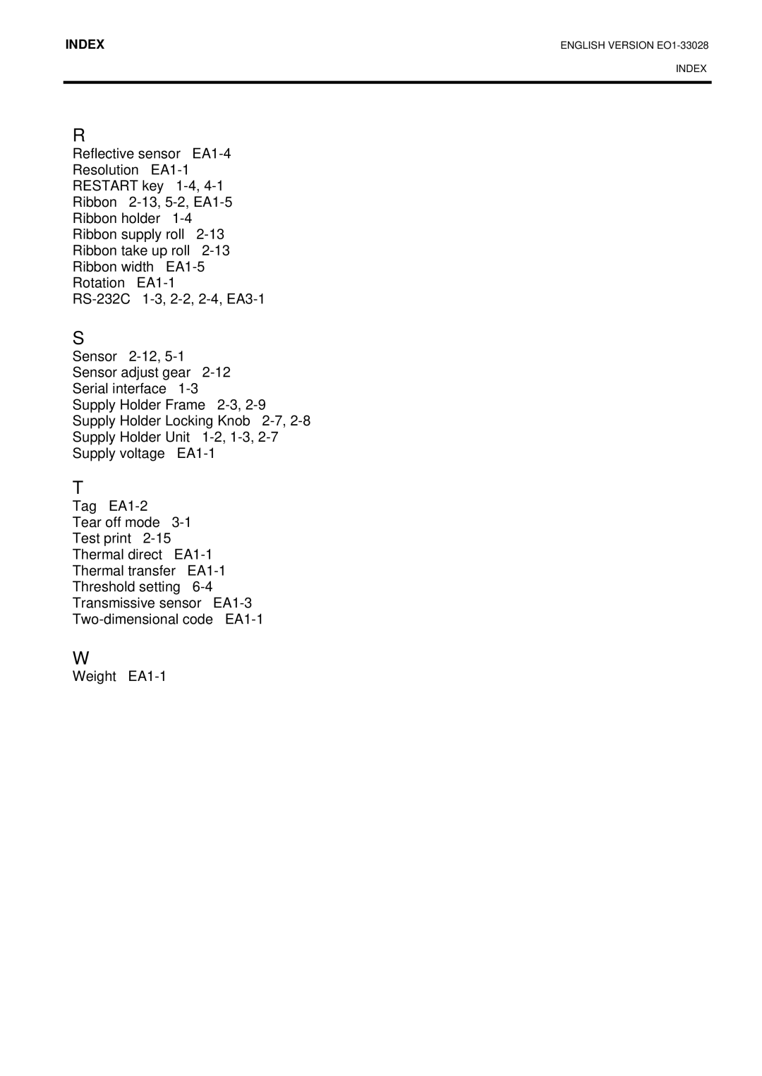 Toshiba B-852-TS12-QP owner manual Index 