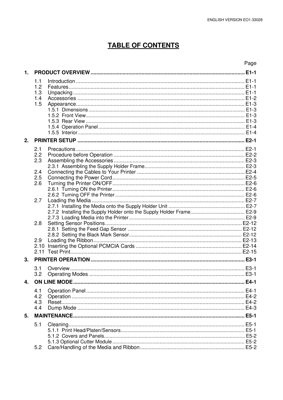 Toshiba B-852-TS12-QP owner manual Table of Contents 