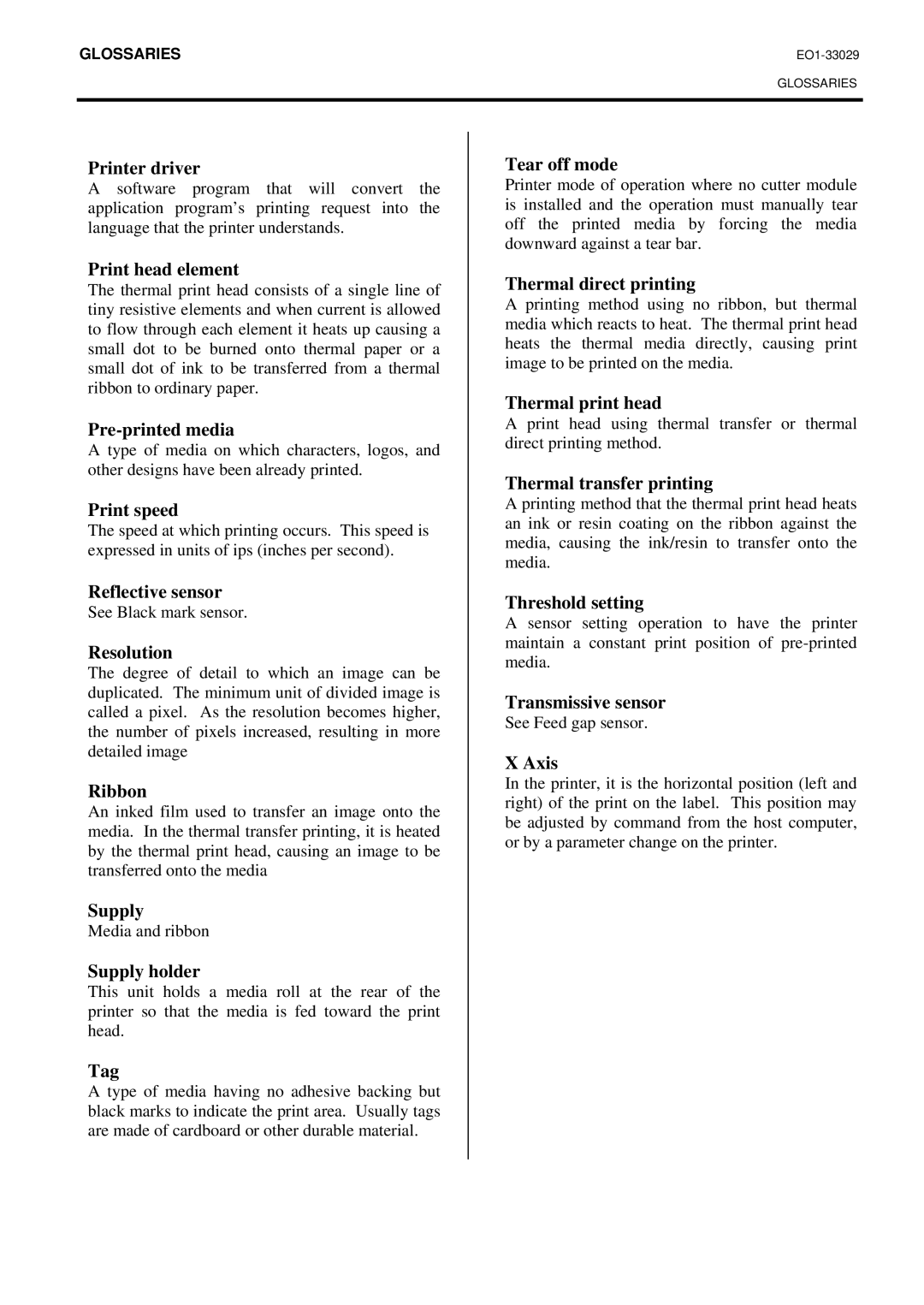 Toshiba B-852-TS12-QQ owner manual Pre-printed media 